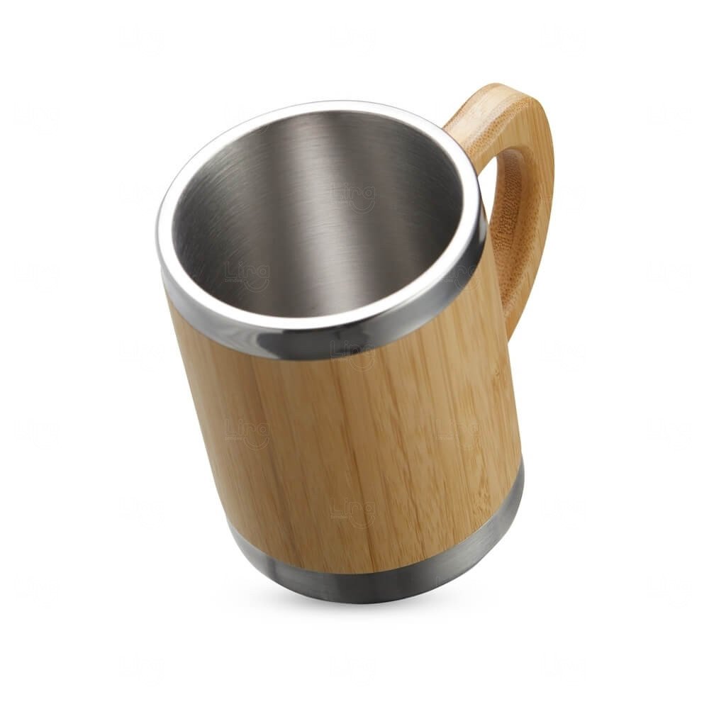 Caneca Ecológica de Bambu 300ml Personalizada 