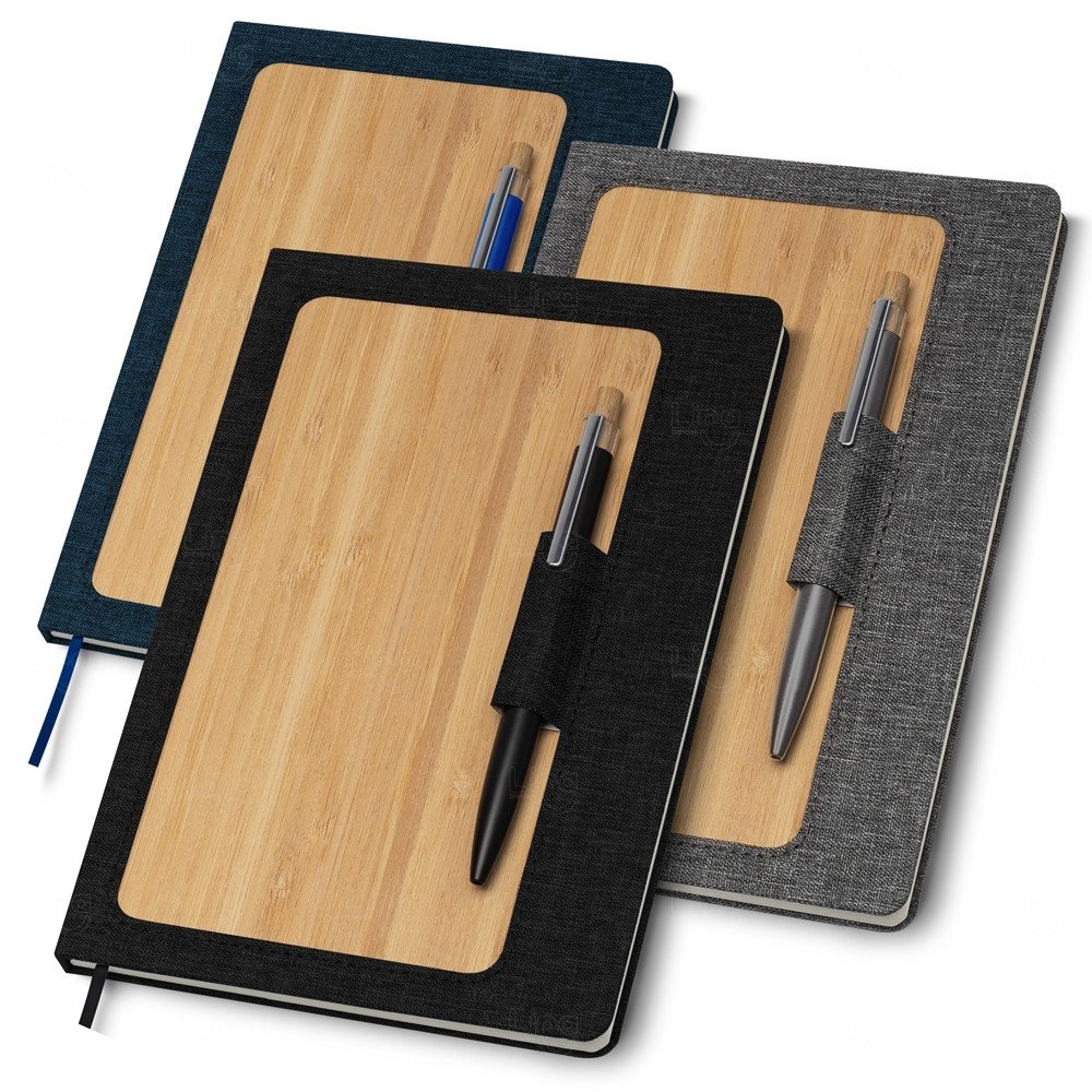 Moleskine em Bambu Personalizado - 21,1 x 14,6 cm 