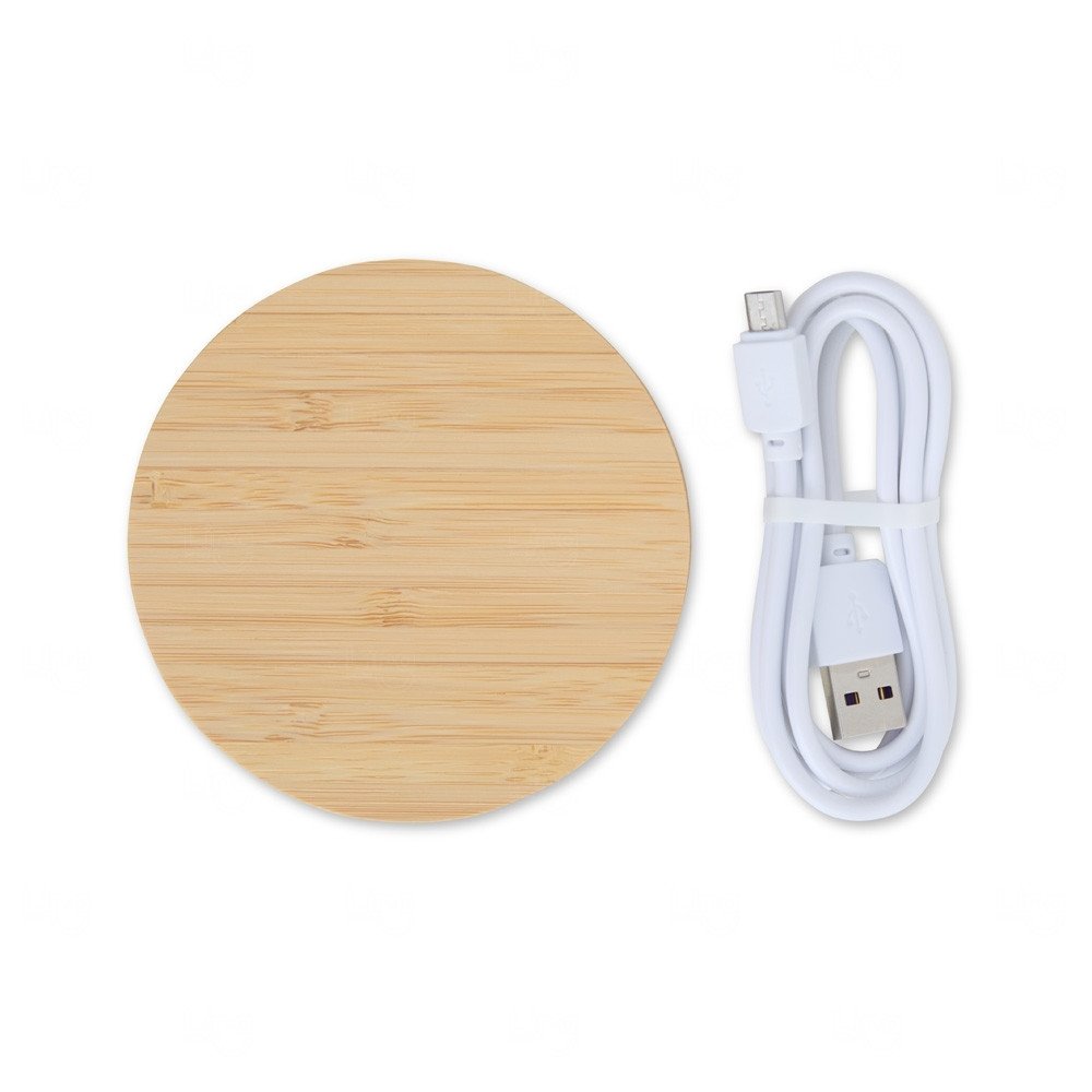 Base de Carregamento via Indução em Bambu Personalizado 