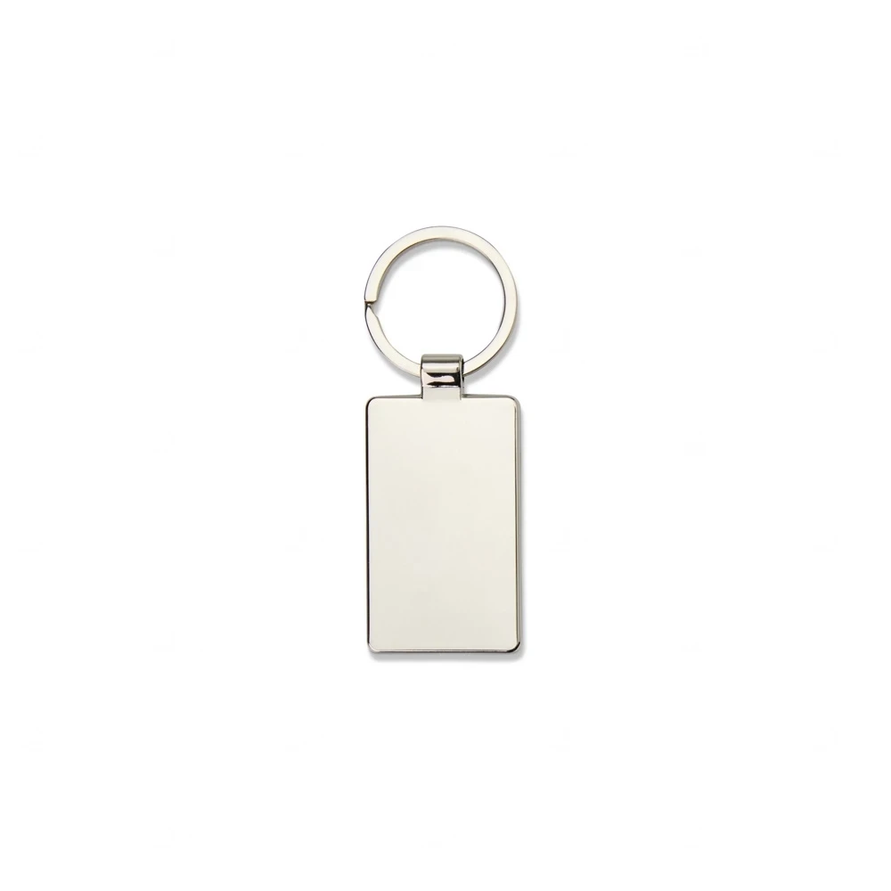 Chaveiro de Bambu e Metal Retangular Personalizado 