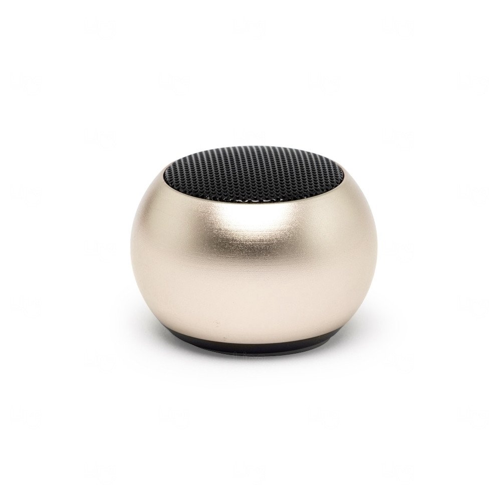 Caixa de Som Inox Personalizada - 3,5 x 4,9 cm Dourado