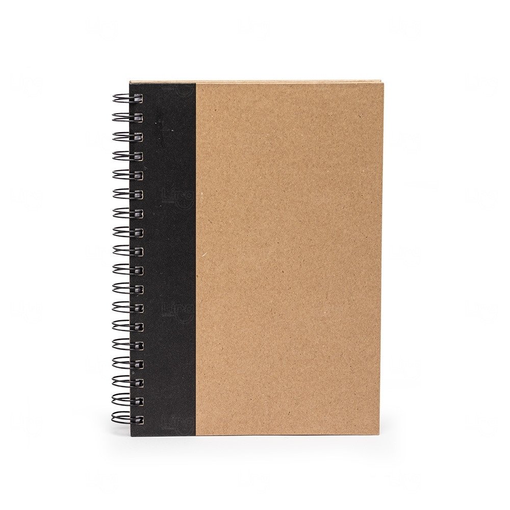 Caderno Kraft Personalizado - 23,7 x 17,9 cm Preto