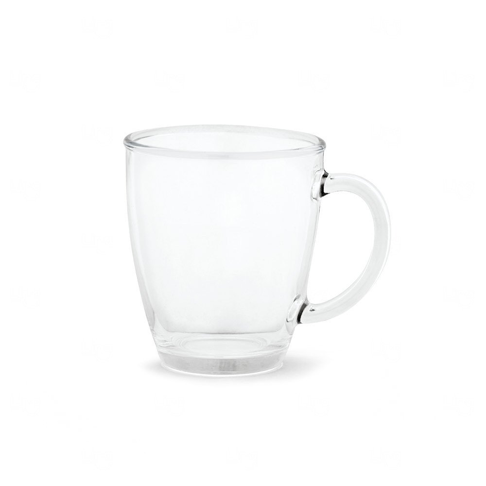 Caneca de Vidro para Cappuccino 390ml Personalizada 