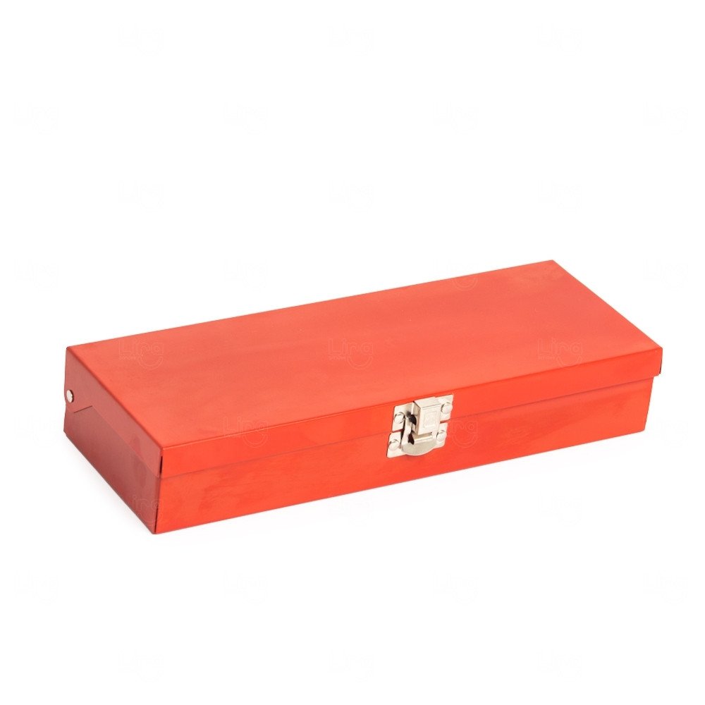 Kit Ferramentas 12 Peças com Estojo Metálico Vermelho Vermelho