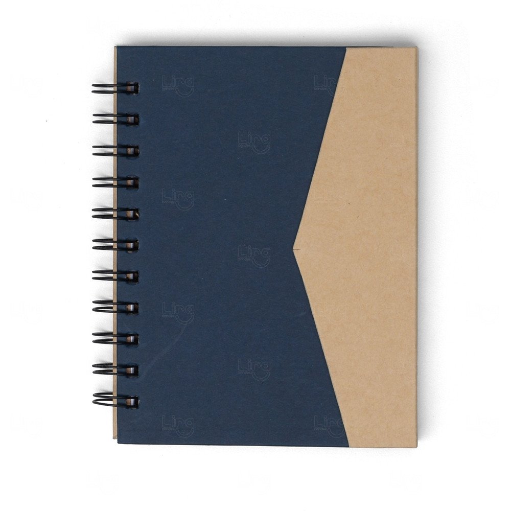 Caderneta Ecológica Autoadesivos Personalizada - 16,3 x 13,5 cm Azul