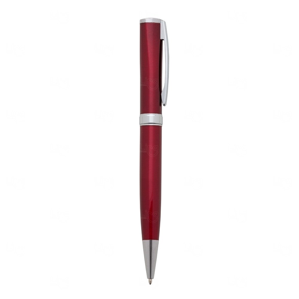Caneta Metálica Personalizada Vermelho