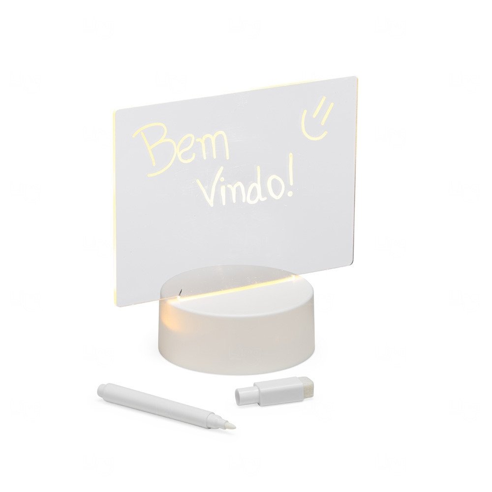 Luminária de Mesa LED com Tela para Recados 