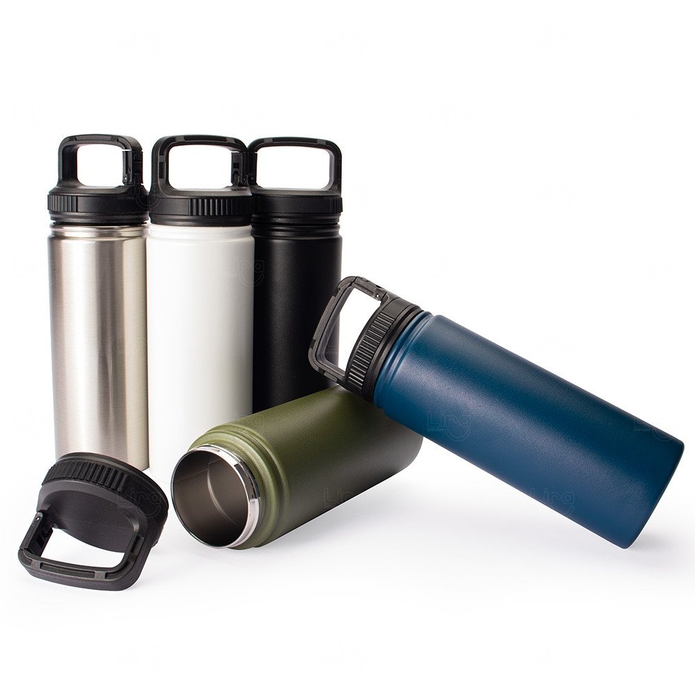 Garrafa Térmica Personalizada com Alça de Presilha - 500ml 
