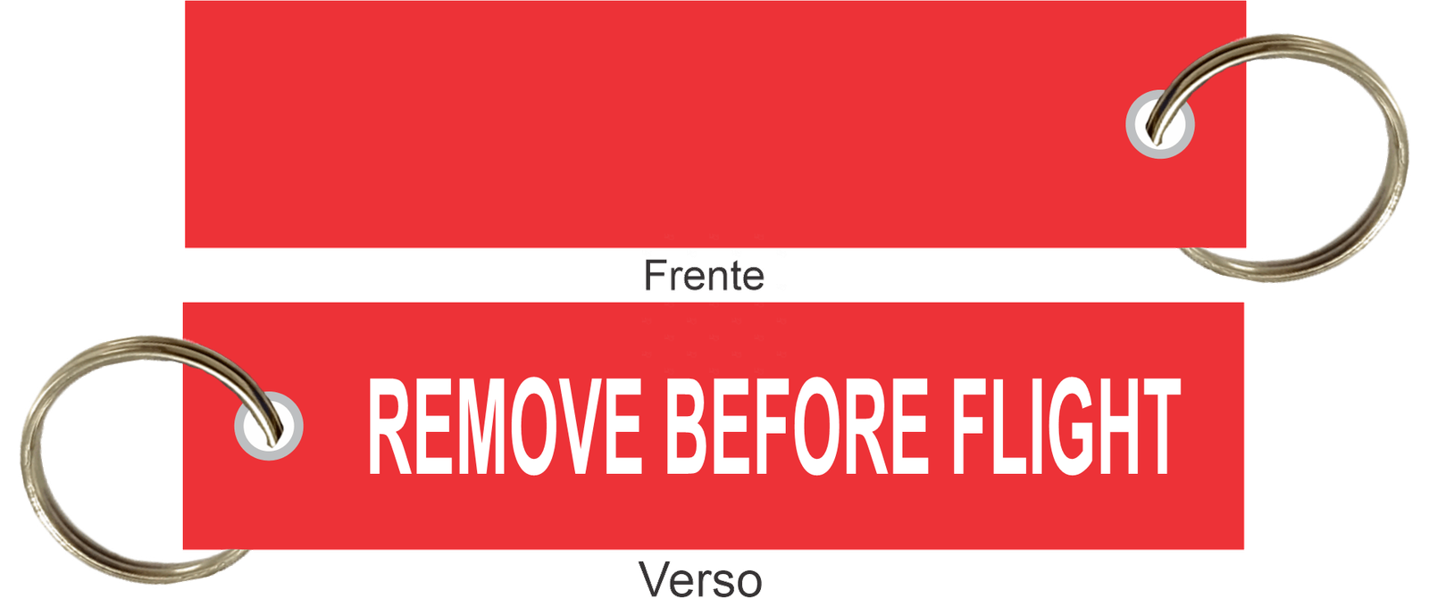 Chaveiro Remove Before Flight - Argola - Corte Reto 