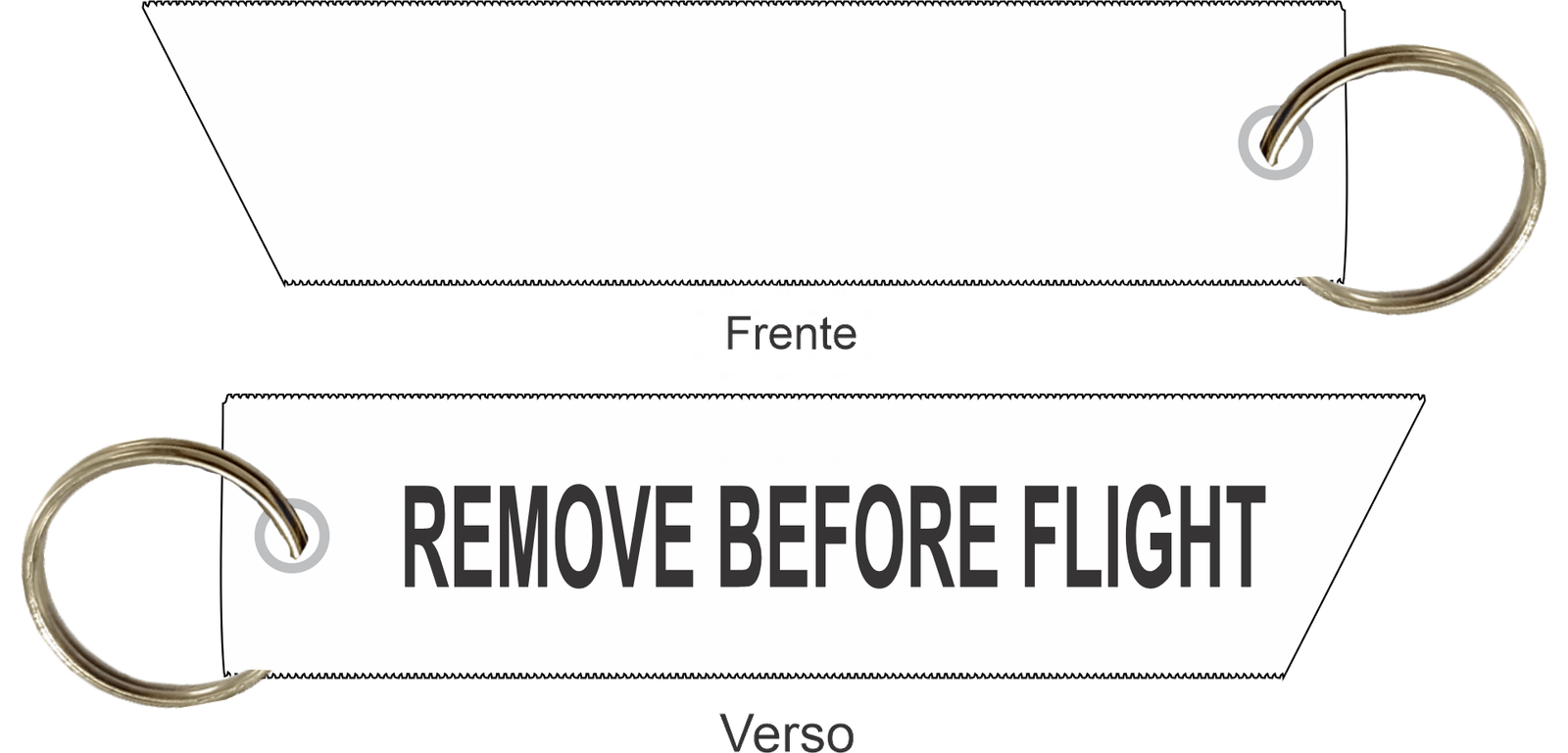 Chaveiro Remove Before Flight  - Argola - Corte Diagonal 